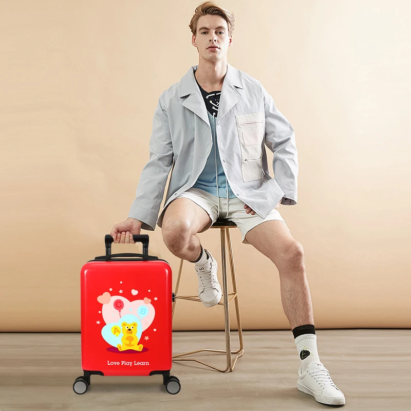 Classic 16 inch Small Hard Kids Trolley Maletas Luggage Cutie Suitcase case Valise Kids Carry On Luggage For Airport Children