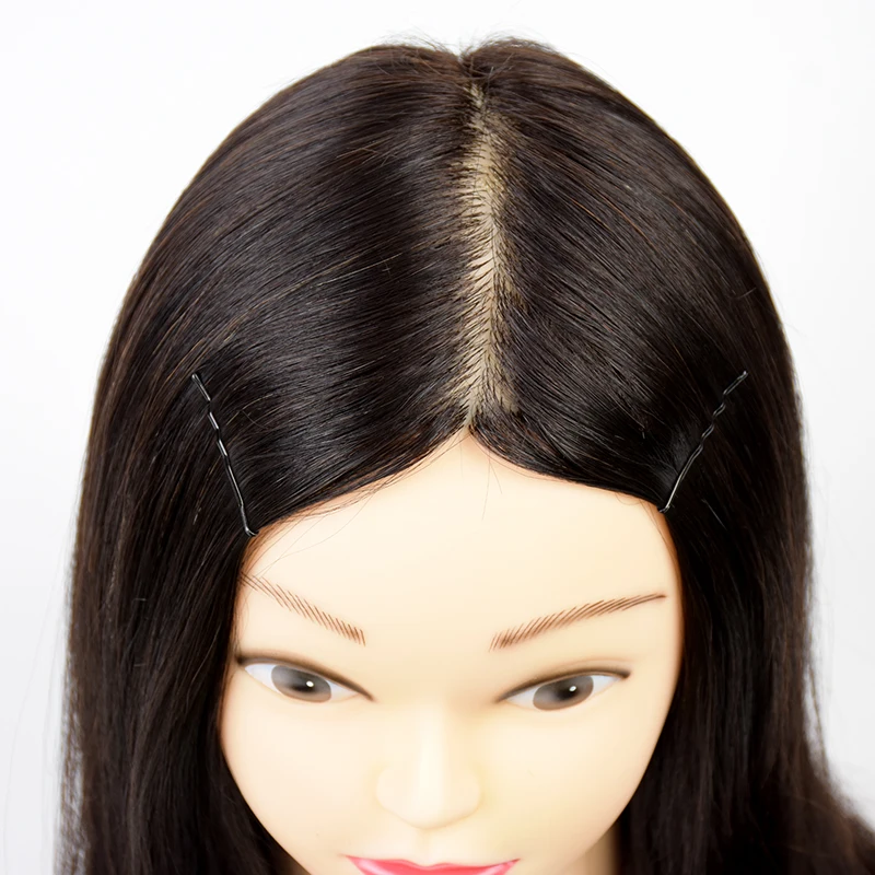 Factory Direct Sale 8~18 inch black 100% human hair mannequin training doll head for training