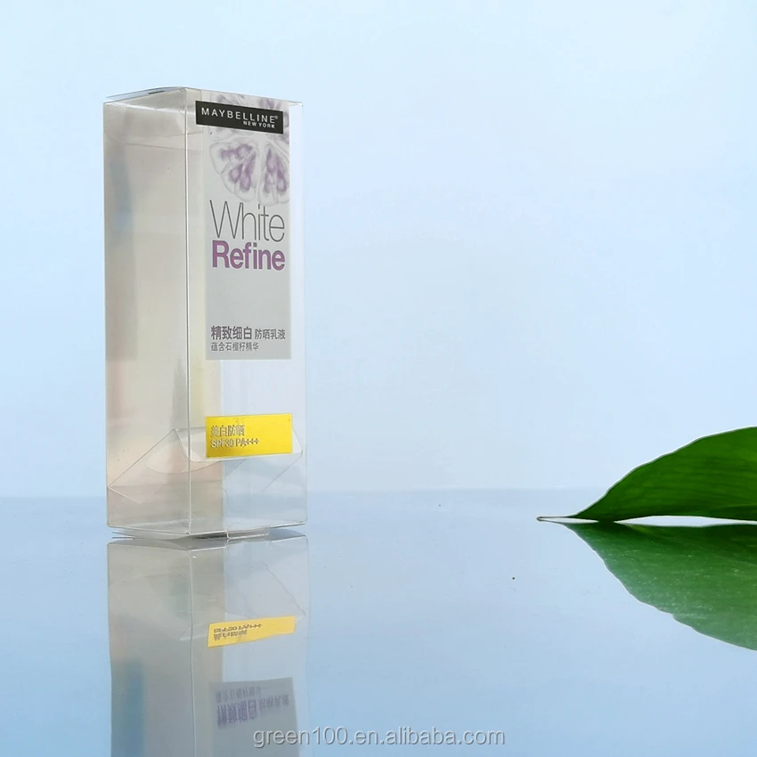 Most repeat customers Clear PVC/PET Recyclable Material Folding plastic Transparent pvc boxes for cosmetics