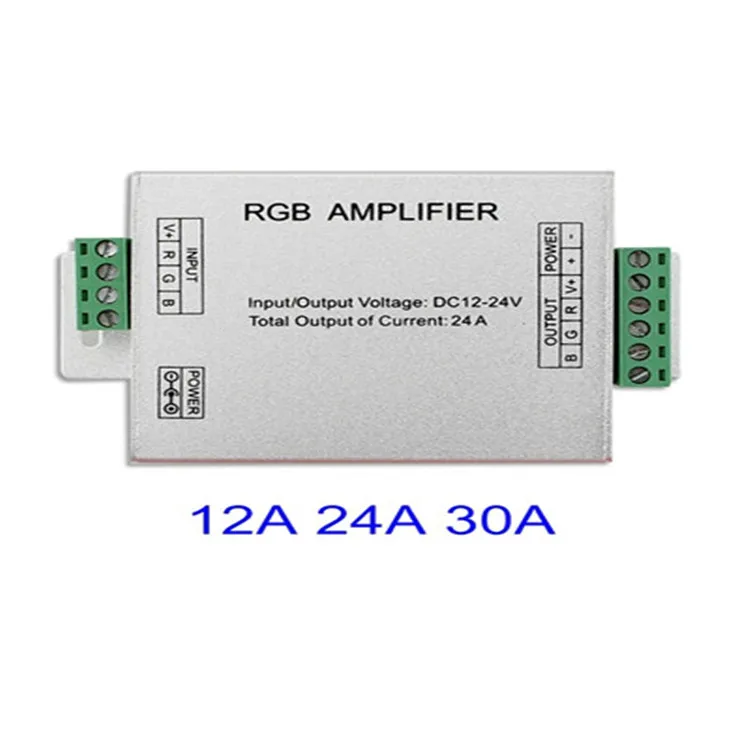 Светодиодная лента с usb-питанием регулятор мощности 12A 24A 30A 3 ~ 4 канала вывода DC12V-24V RGBW/rgb-усилитель