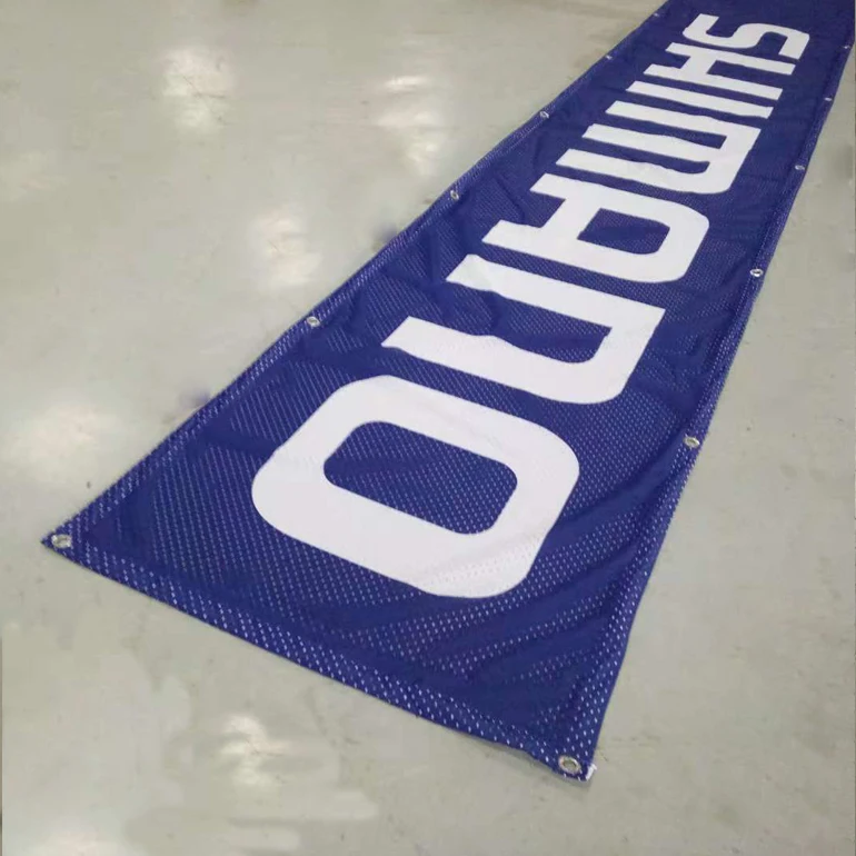 Индивидуальные полиэстер Одежда забор лента цифровой печати сетка баннер для рекламы и продвижения