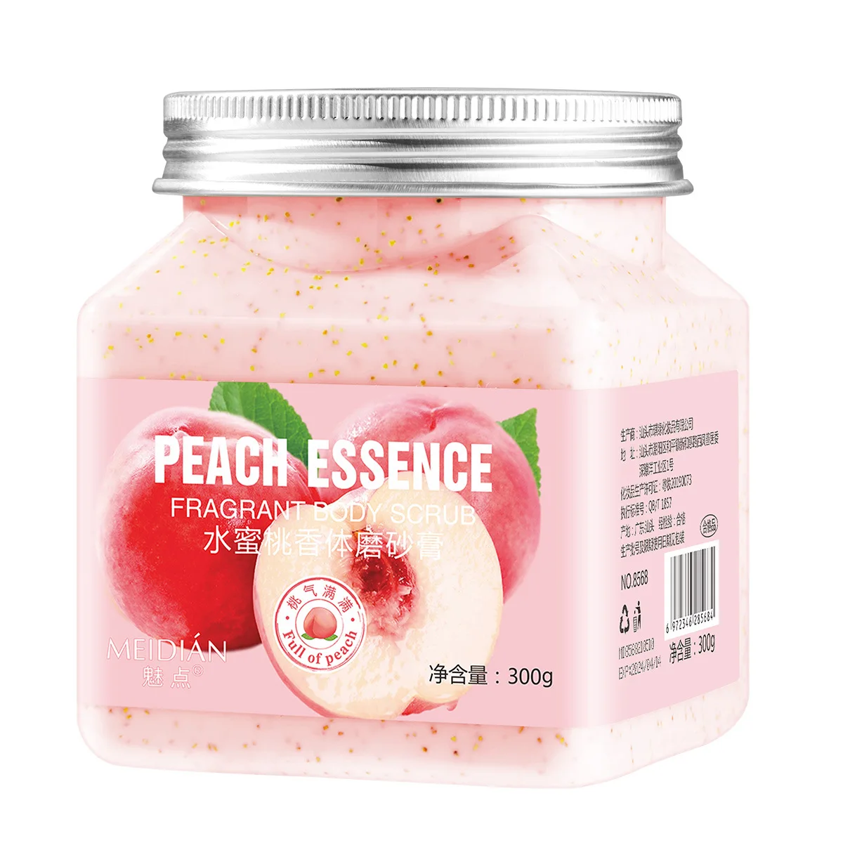 Natural Fruit Smooth Skin Sea Salt Exfoliating Bath & Body Scrub private label facial scrub