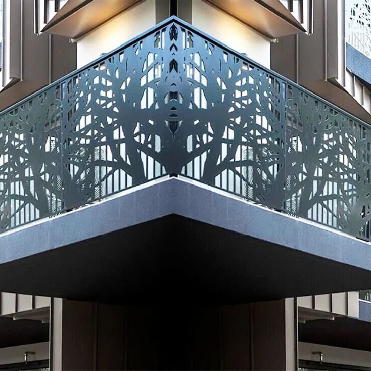 Индивидуальные металлические панели конфиденциальности садовые алюминиевые наружные заборы украшение для балкона Забор