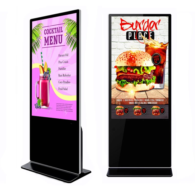 KINGONE Free Standing 55 Inch Indoor Android Wifi Vertical Screen LCD Digital Signage Advertising Display Monitor