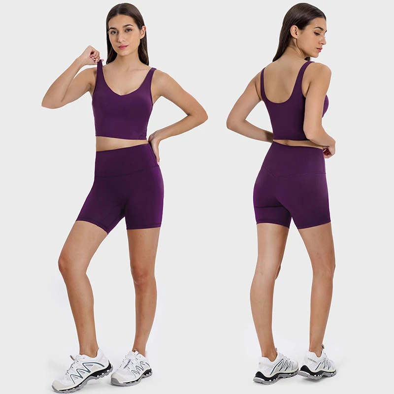 Wholesale women activewear breathable fitness yoga wear no camel toe athletic shorts for gym