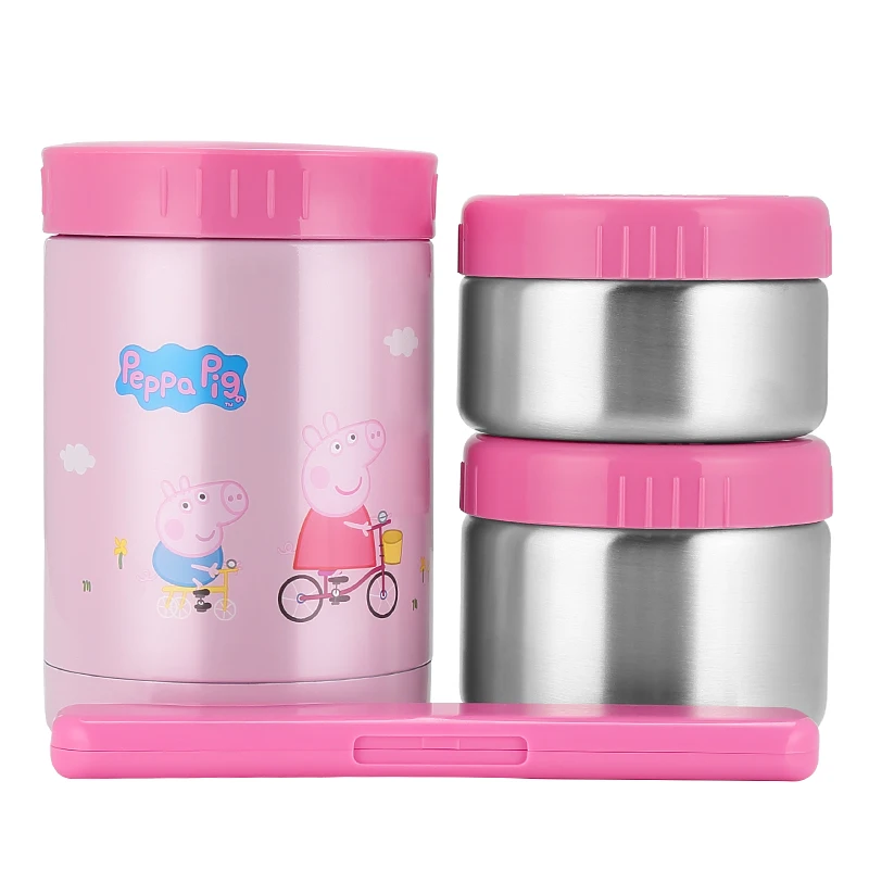 
500ml 304 stainless steel metal insulated thermal tiffin lunch box set for kids 