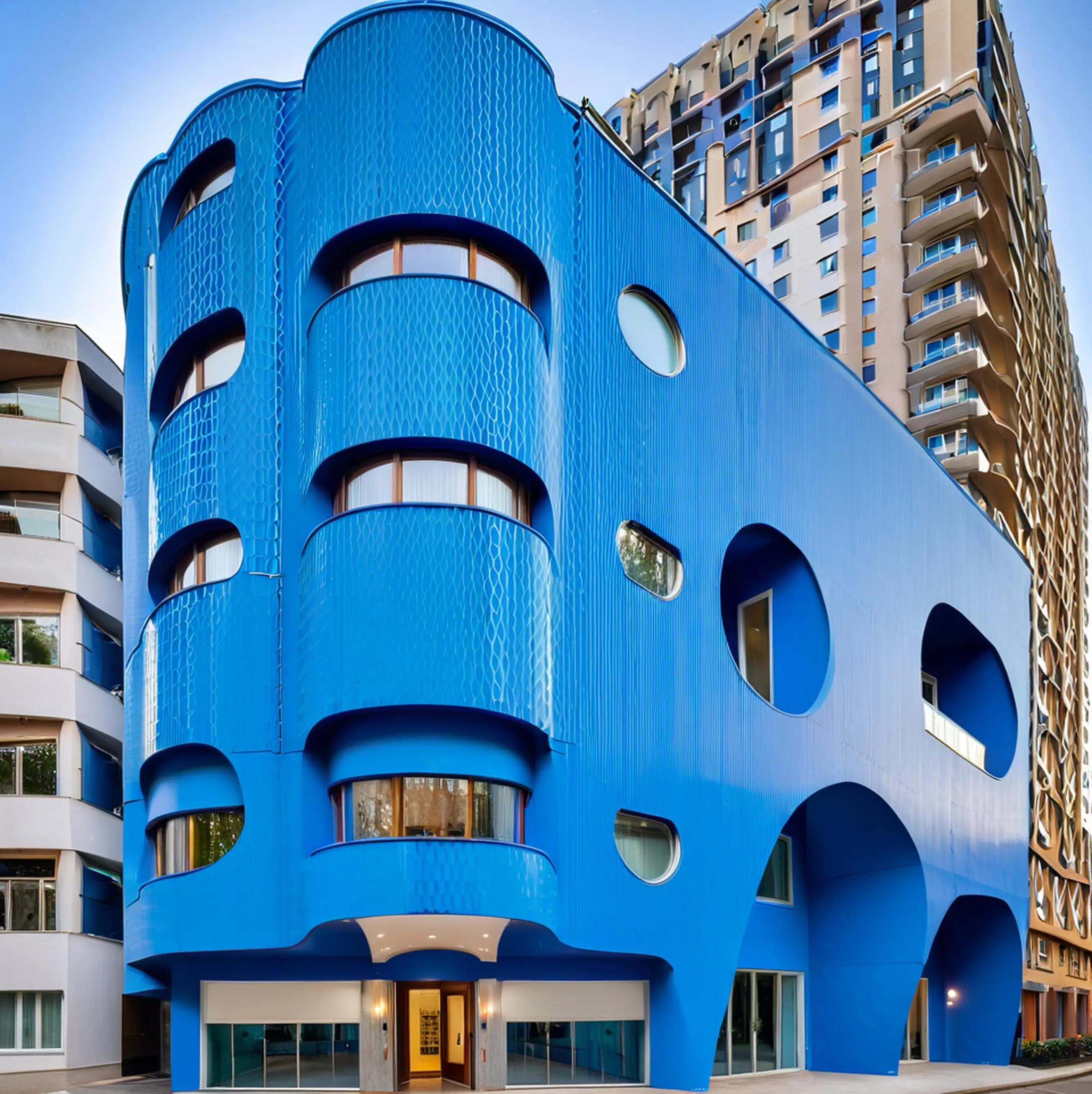 Customized Modern Architectural Curtain Wall Panels Decorative Building Exterior Cladding Aluminum Alloy Glass Stone Materials
