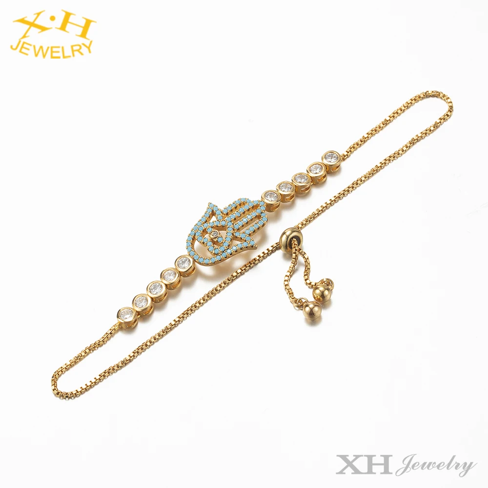 Wholesale High Quality CZ Charm Bracelet Hasma Tennis Bracelet