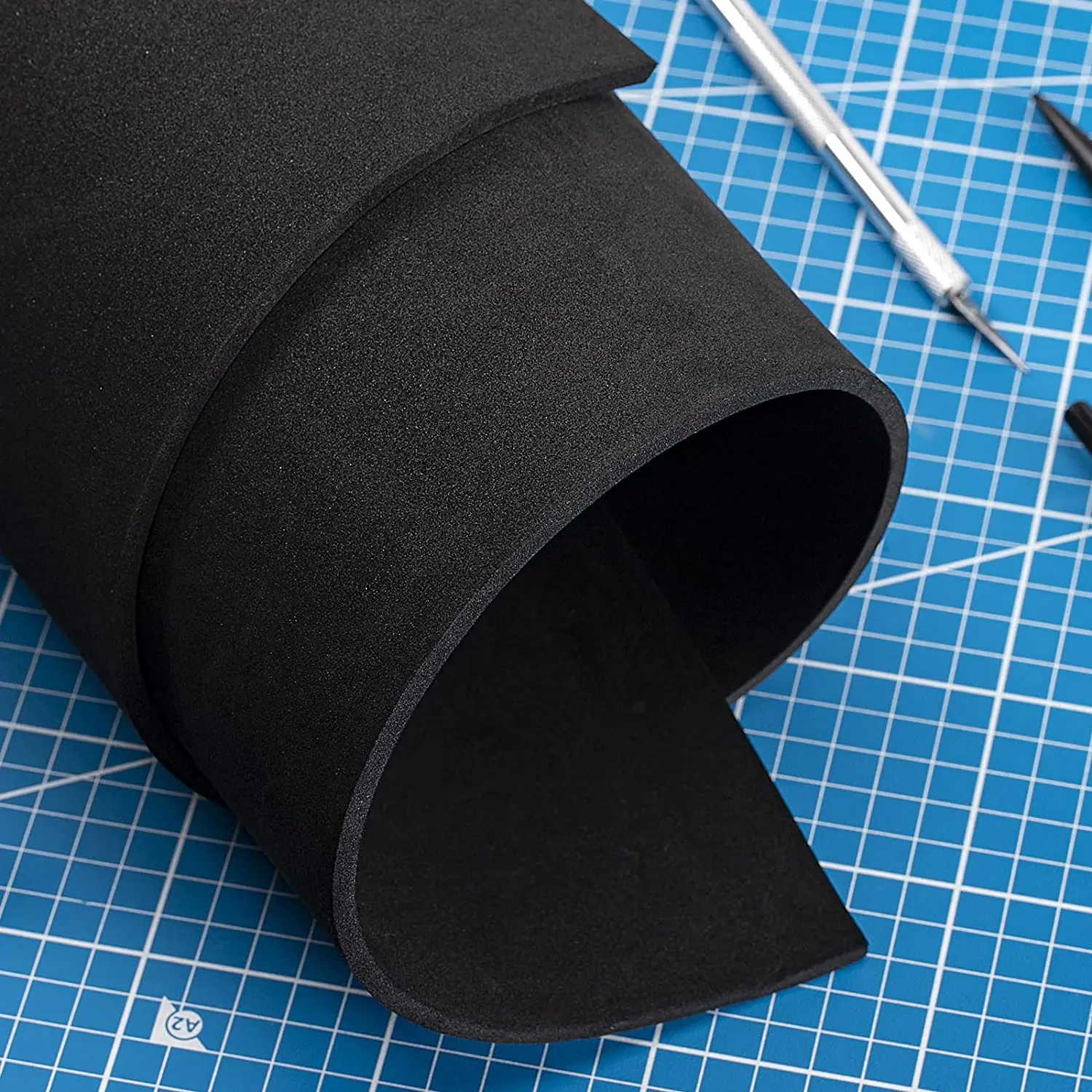 Black EVA Foam Sheets Roll Crafts Costumes DIY ProjectsCosplay Padding Gaskets Multiple Dimensions and Lengths eva foam 5 mm 3mm