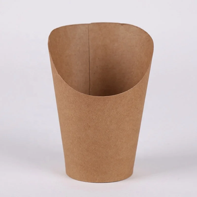 Eco-Friendly Paper Cup Freezer Container to Go Custom Printed Paper French Fries Cup