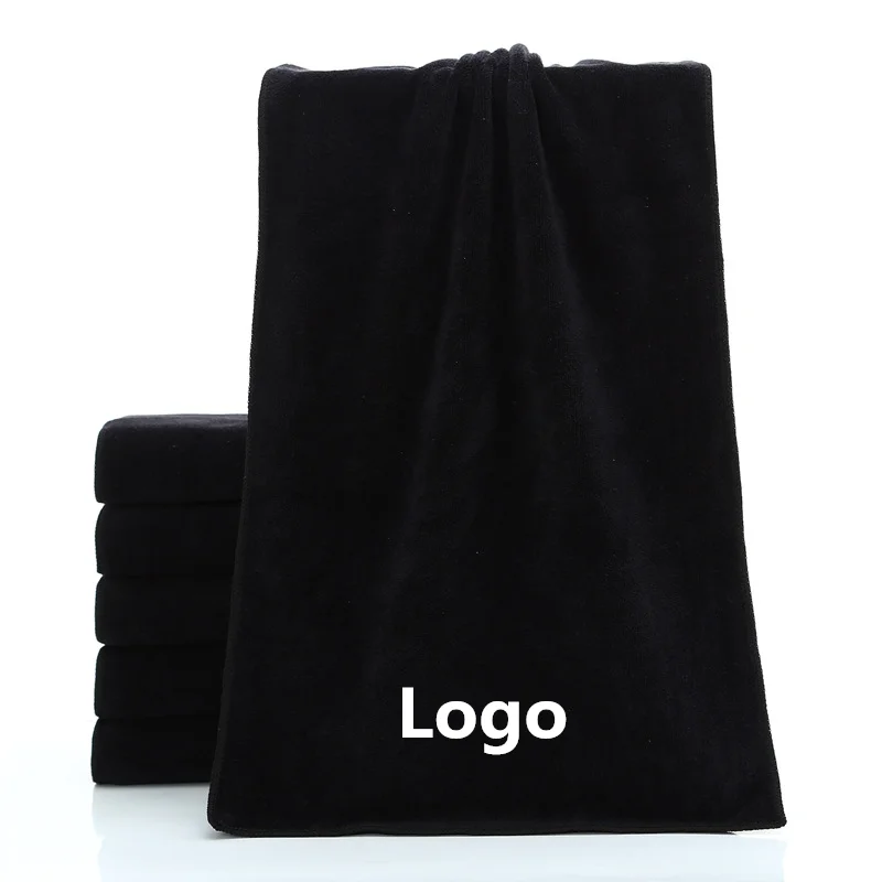 hairdressing towel microfiber towels with logo black microfiber towels salon beauty spa