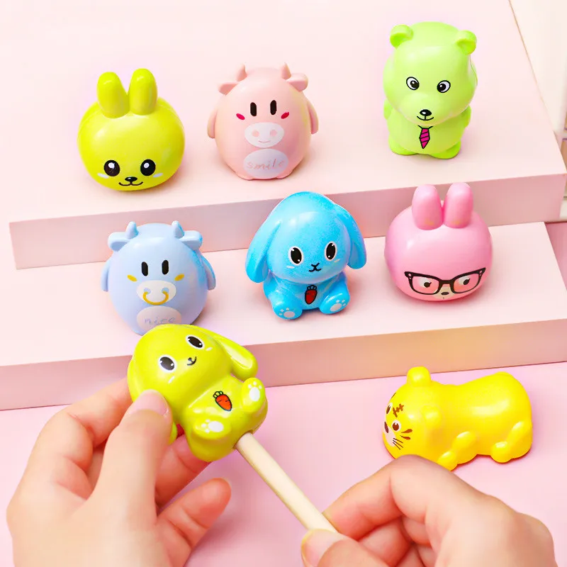 Мультяшные канцелярские принадлежности Серия животных точилка для карандашей школьные принадлежности мини симпатичная пластиковая точилка для карандашей