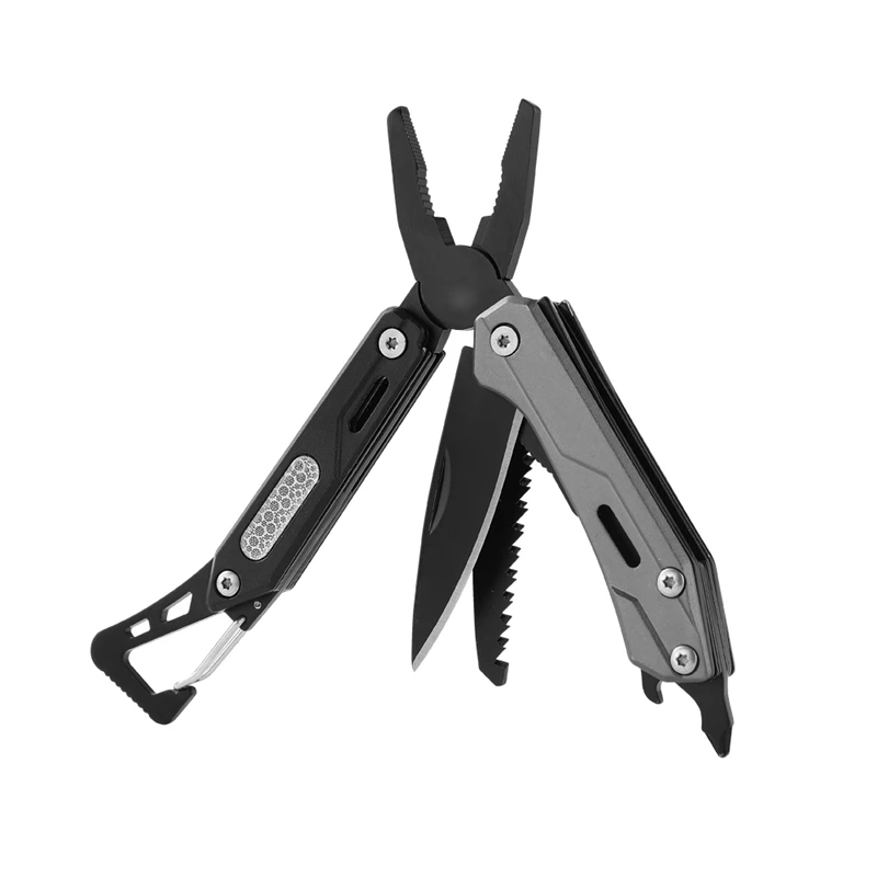 MP-2110H Multi-purpose Outdoor Camping Buckle Survival Gear 9-In-1 Pocket Knife Needle Nose Pliers Multi-tool