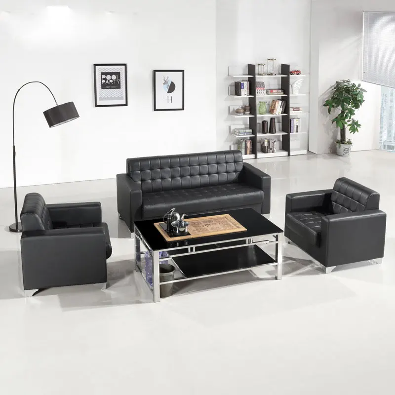 Modern Minimalist Comfortable Modular Office Sofa Vip Waiting Room office Leather Reception Room Sofa