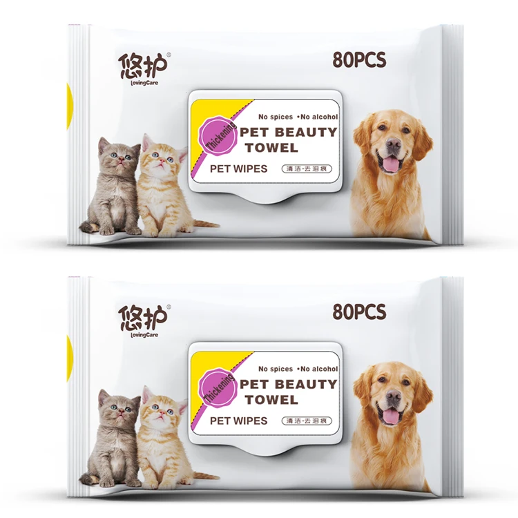 Unscented Washable Bamboo Charcoal Dog Ear And Eye Cleansing Pads Reusable Pet Tear Stain Remover Wipes