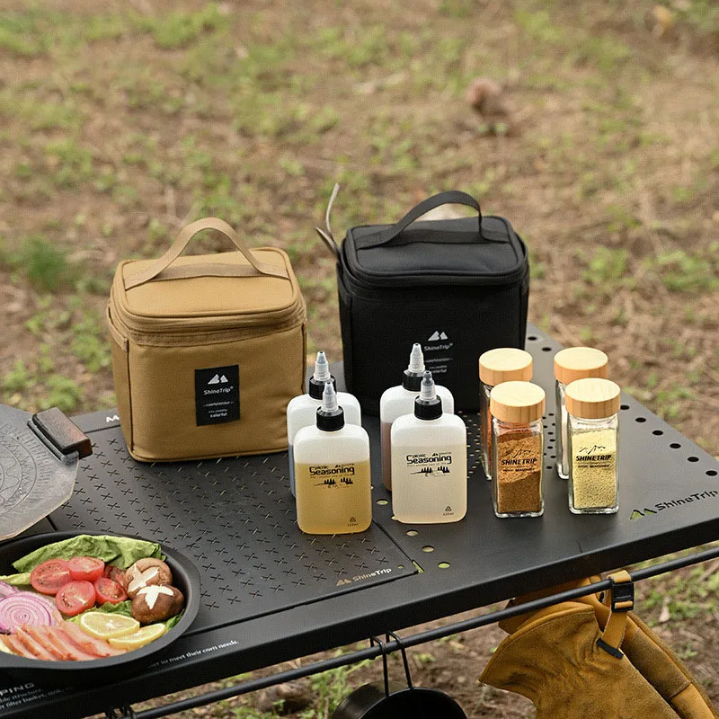 Outdoor Seasoning Camping Picnic Bottle Portable Set Split Can Sealed Oil Bottle Combination Seasoning Storage Bag