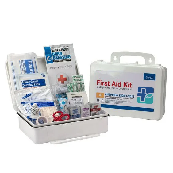 Us Popular PP Plastic Tactical emergency First Aid kit Hard case  Box Wall Mounted Exceeds OSHA and ANSI Guidelines 100 People