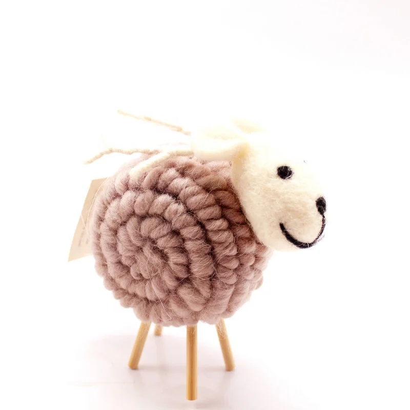 
New design Christmas gift wool Felt sheep/reindeer Christmas HangingTree decoration 