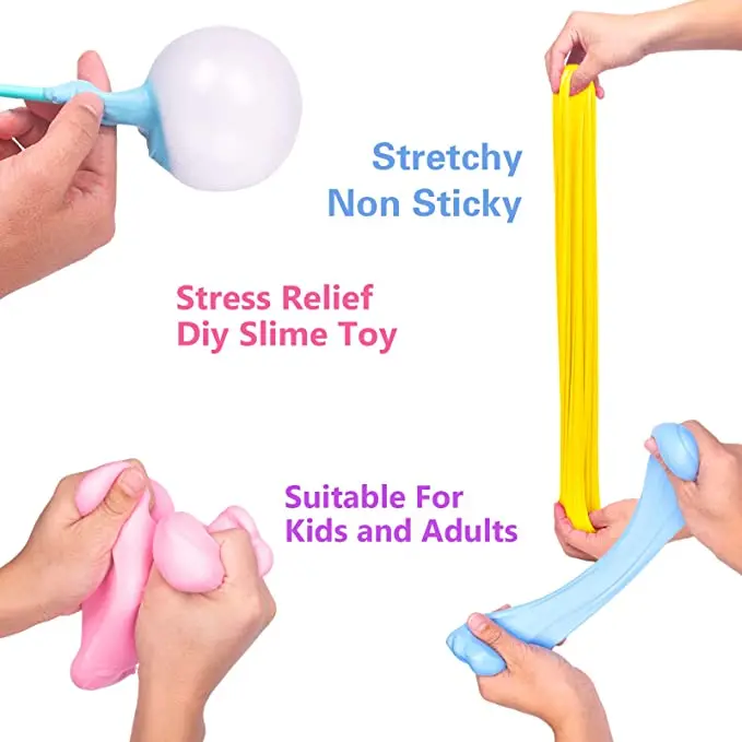 6 Pack 9 Pack Butter Fluffy Slime Set Food Cotton Candy Cloud Slime Kit With Slime Charms