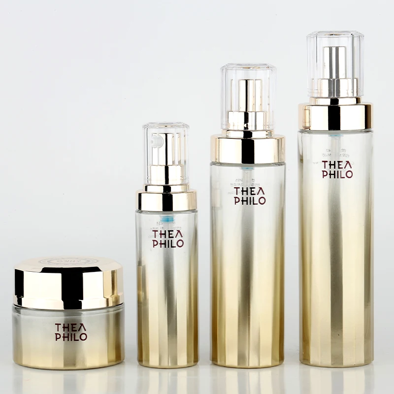 new arrival products gradient color skincare bottles continous spray glass bottle