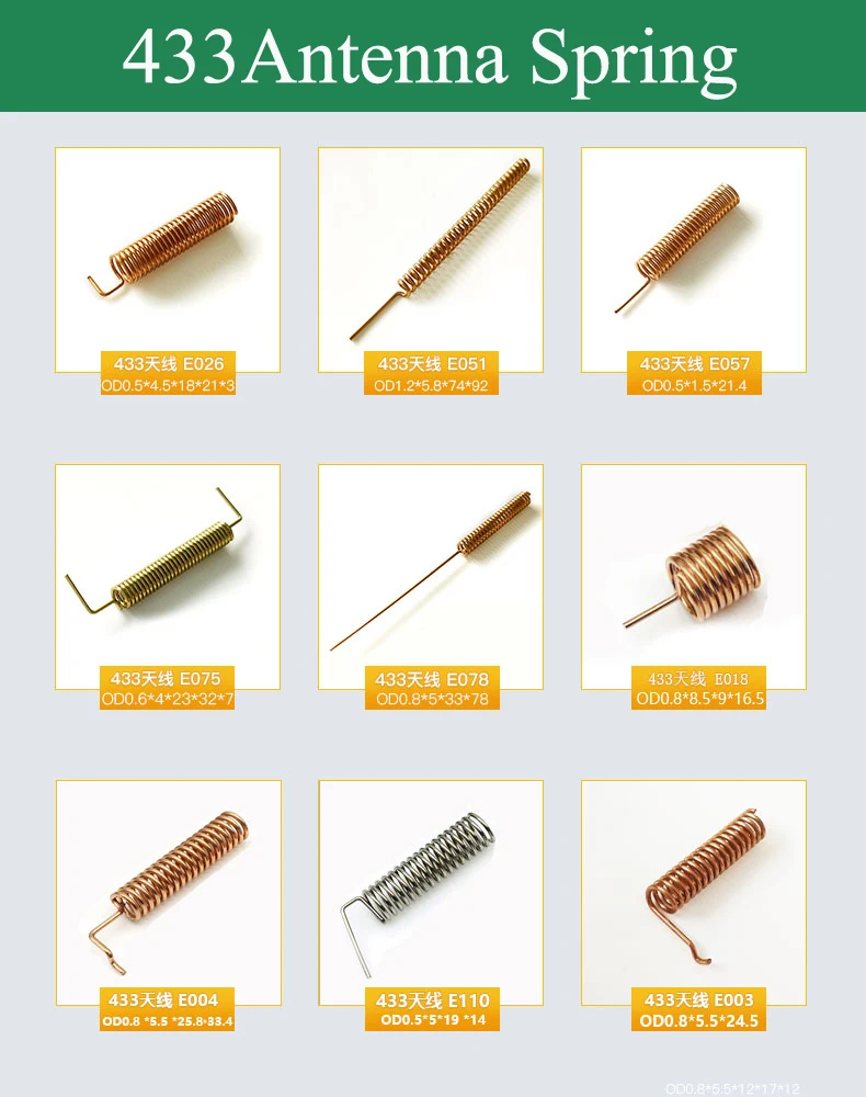 Antenna Spring 433MHZ 868MHz 2.4GHz 5G 315MHz GSM Custom Beryllium Copper Coil Compression Spiral  For Remote Control Toys
