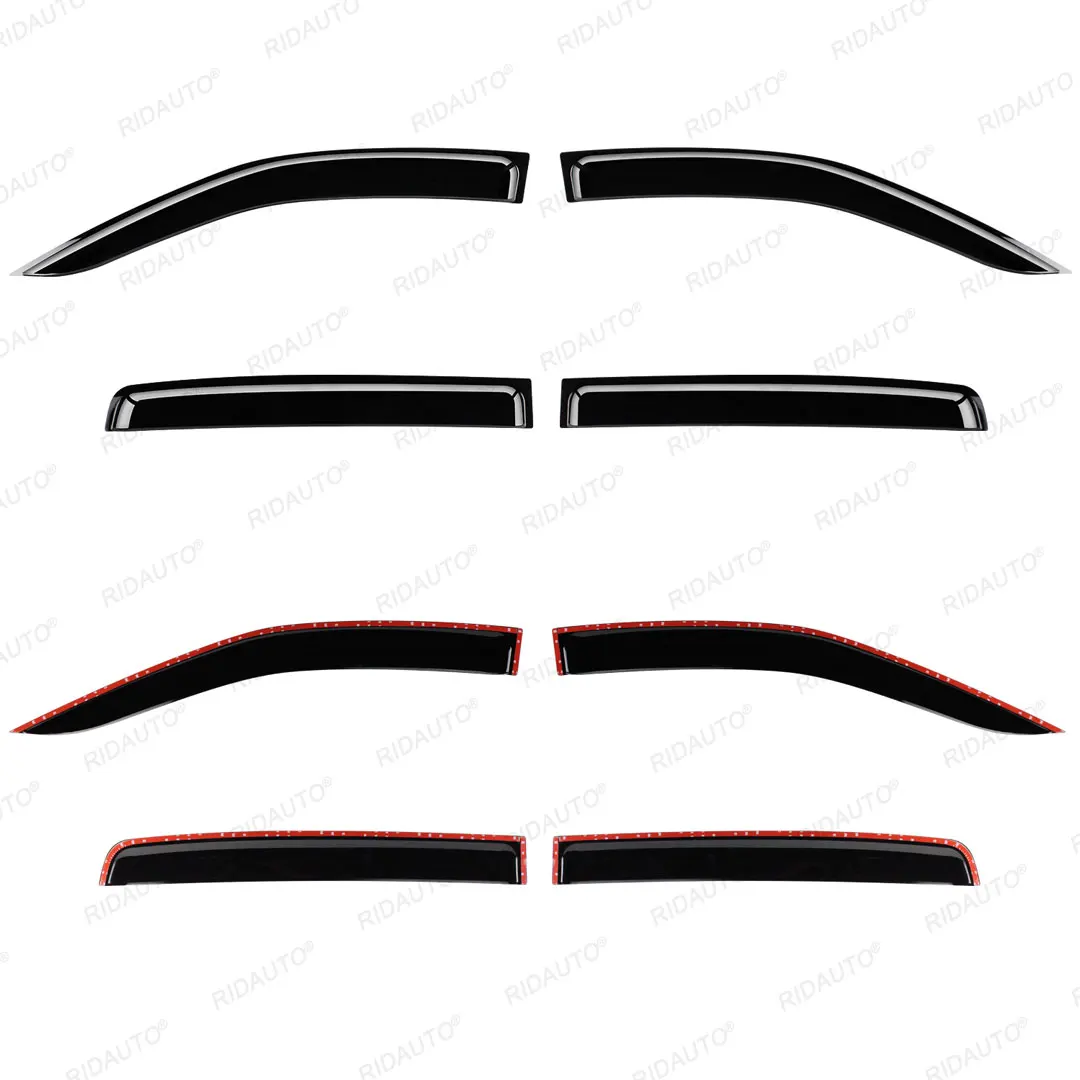 Черный автомобильный козырек от дождя оконный дефлекторы дождевик для 2022 2023 следующего поколения аксессуары FORD RANGER двойная кабина