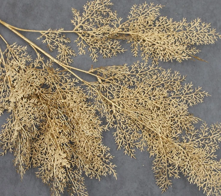 Artificial Gold Eucalyptus Leaf Wedding Ginkgo Golden Leaves Decoration A variety artificial golden plant leaves