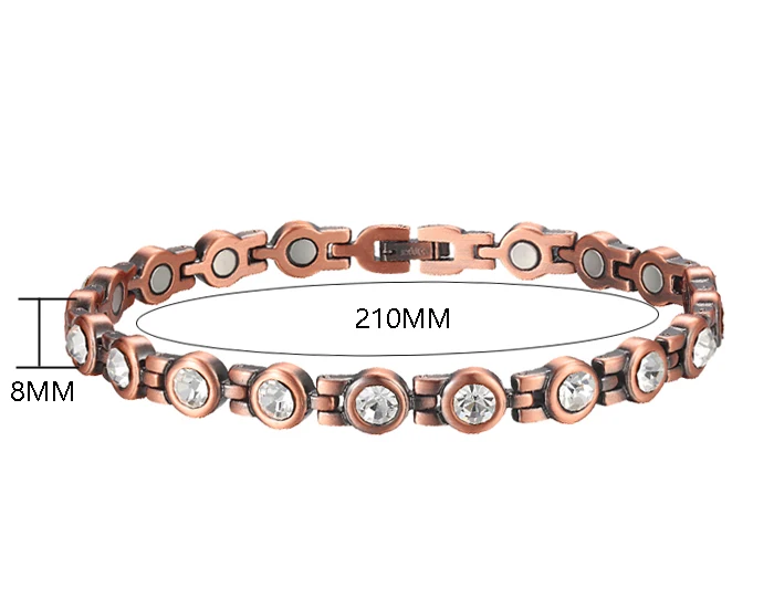 Hot Sale Fashion Bracelet Wholesale Health Crystal Pure Copper Magnetic Bracelets For Women