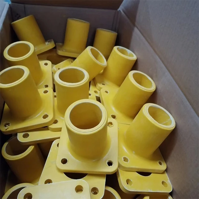 Rust Proof FRP GRP Fiberglass Handrail Fittings Fence Pipe Connector Square Tube Cross Corner