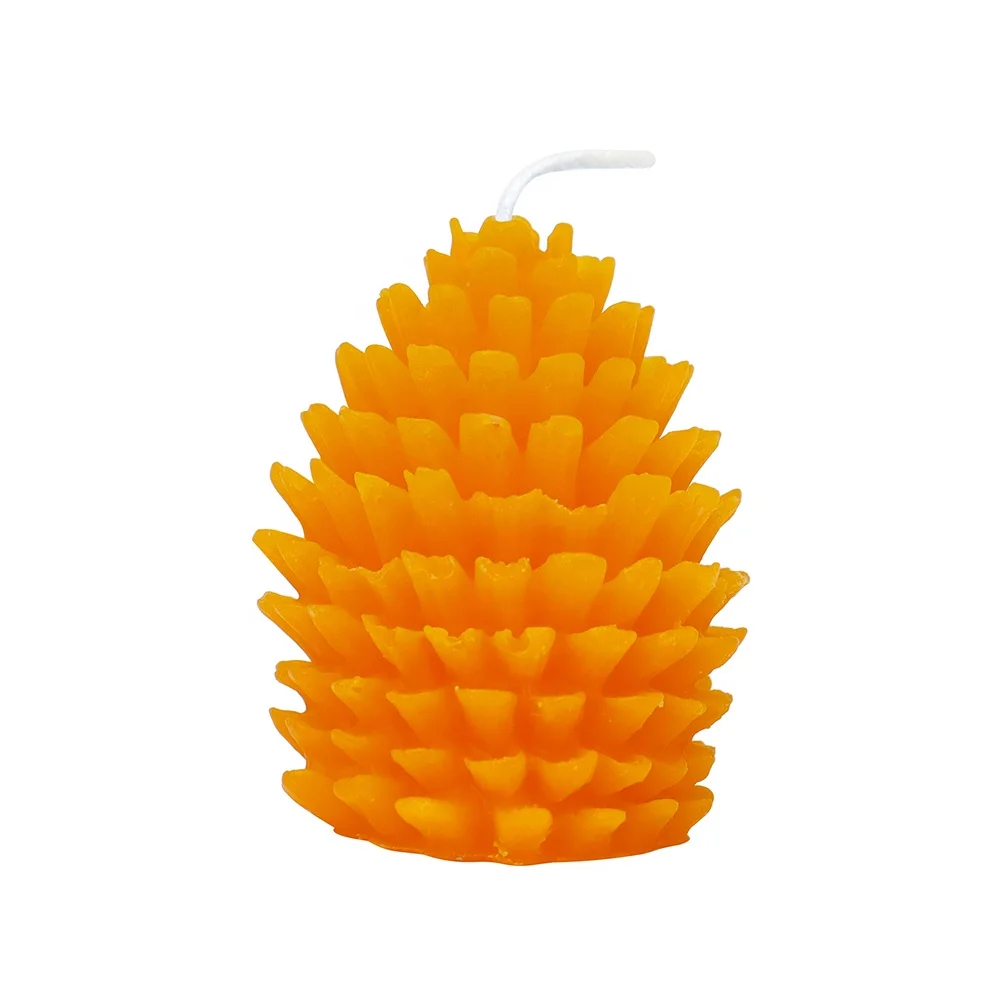 Wholesale Creative Holiday Mold Candle Soy Blend Wax Pine Cone Shaped Candle For Christmas Decoration