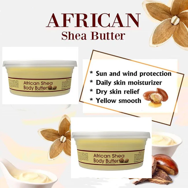 OEM 200g container jar soft shea body butter with  oil for dry skin