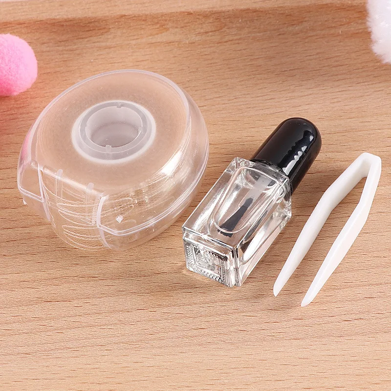 Кружевные двойные наклейки для век без швов, которые не видны под натуральный шелк сетки открытыми пальцами с глубоким вырезом, сеточной подкладкой катушка 100 шт