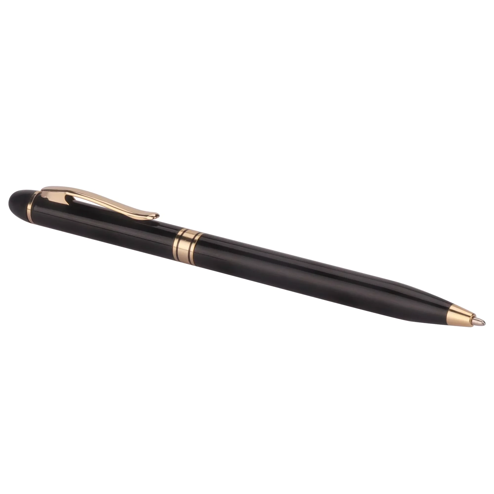 Newest Handmade Heavy Gloss Black Lacquering Ballpoint Pen with Golden Clip For Men And Women