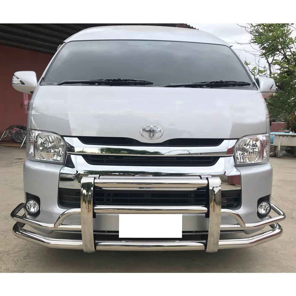 SUNLOP hiace 2005-2009 Grille Guard Wide Body PARTS #000140 Stainless steel  Grille Guard FOR for hiace KDH 200 car accessories