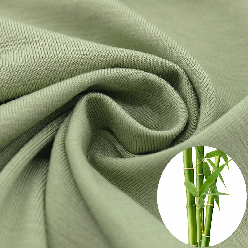 Wholesale Custom Knit 95 Bamboo Viscose Fiber 5 Spandex Lycra Material Single Jersey Fabric For Baby Clothes Tshirt Clothing