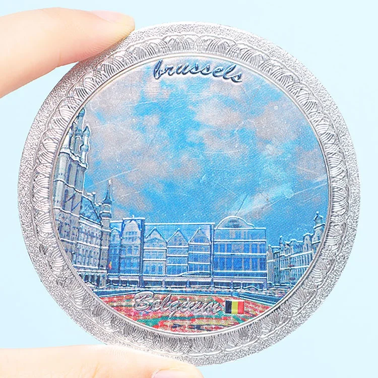 Metal Foil Fridge Magnet Price Customised Travel Promotional Souvenir Magnets for Fridge