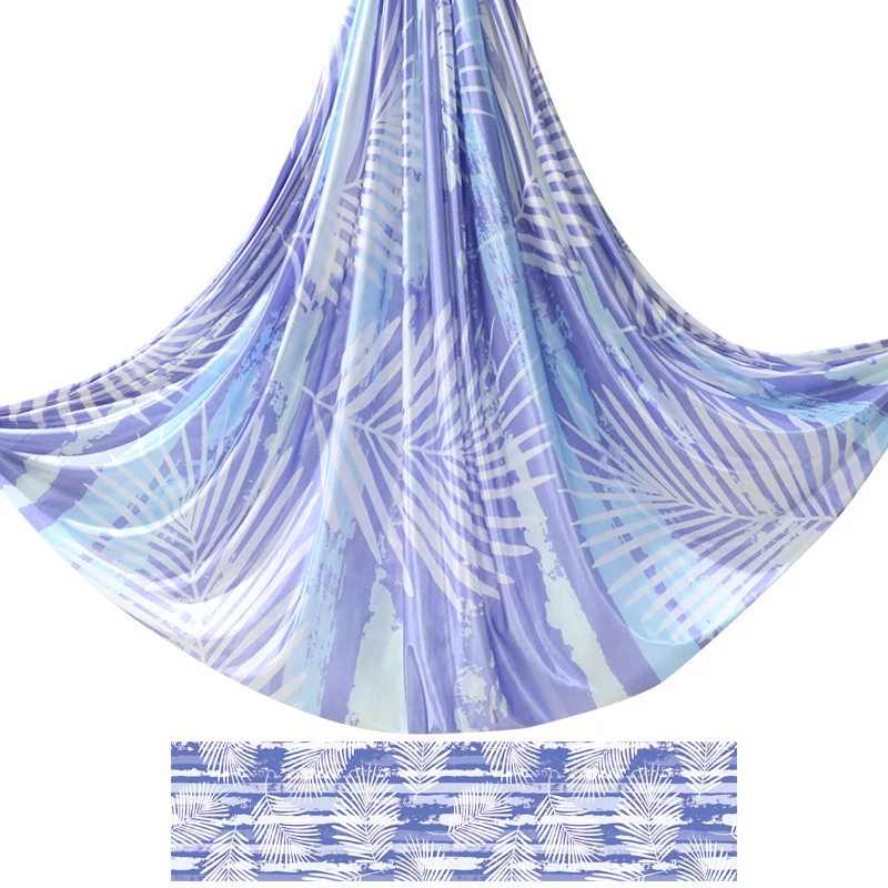 47 kinds Rainbow color 5m High Strength anti-gravity yoga hammock aerial silks yoga swing Premium Aerial Yoga Swings Fabric