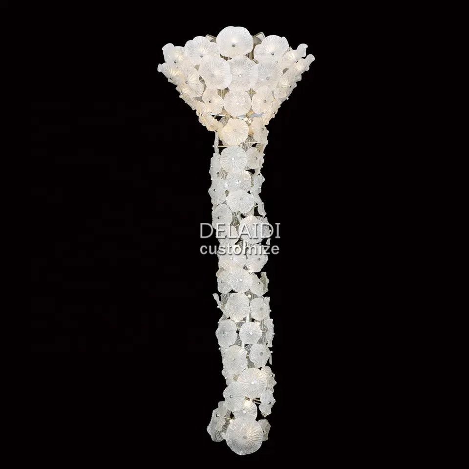 Italian murano chandelier purple colors pendant lights chihuly style glass lamps