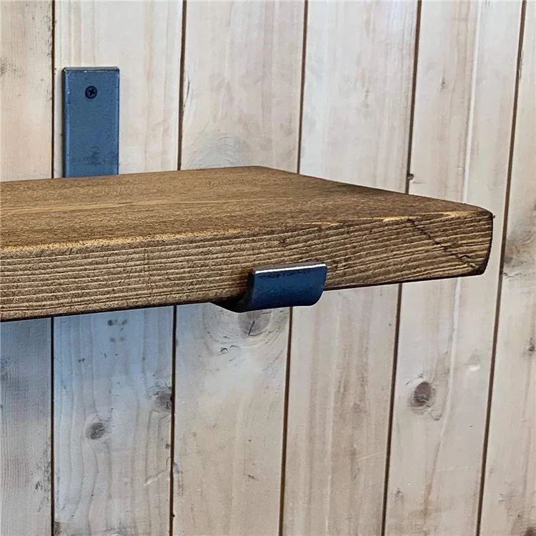 Rustic Scaffold Board Heavy Duty Shelf Brackets/Shelving Industrial Iron/Steel (Pair)  (Type 2-225mm Up)