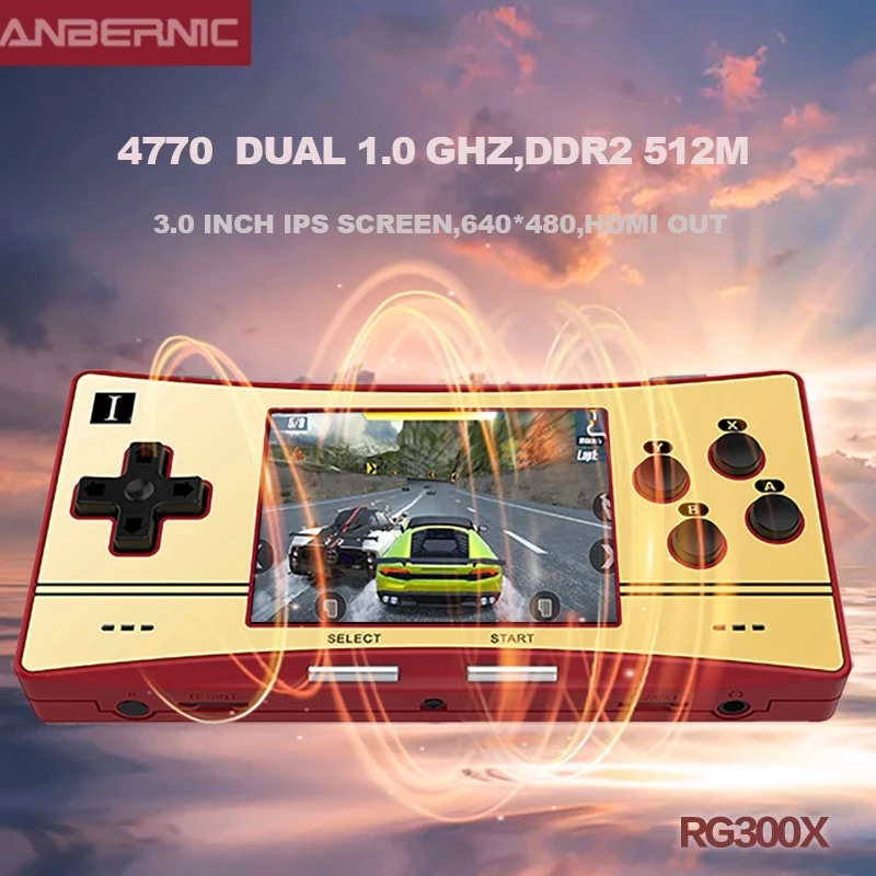RG300X Retro Portable Game Console For PS1 Games Support HD Out Built In 5000 Kids