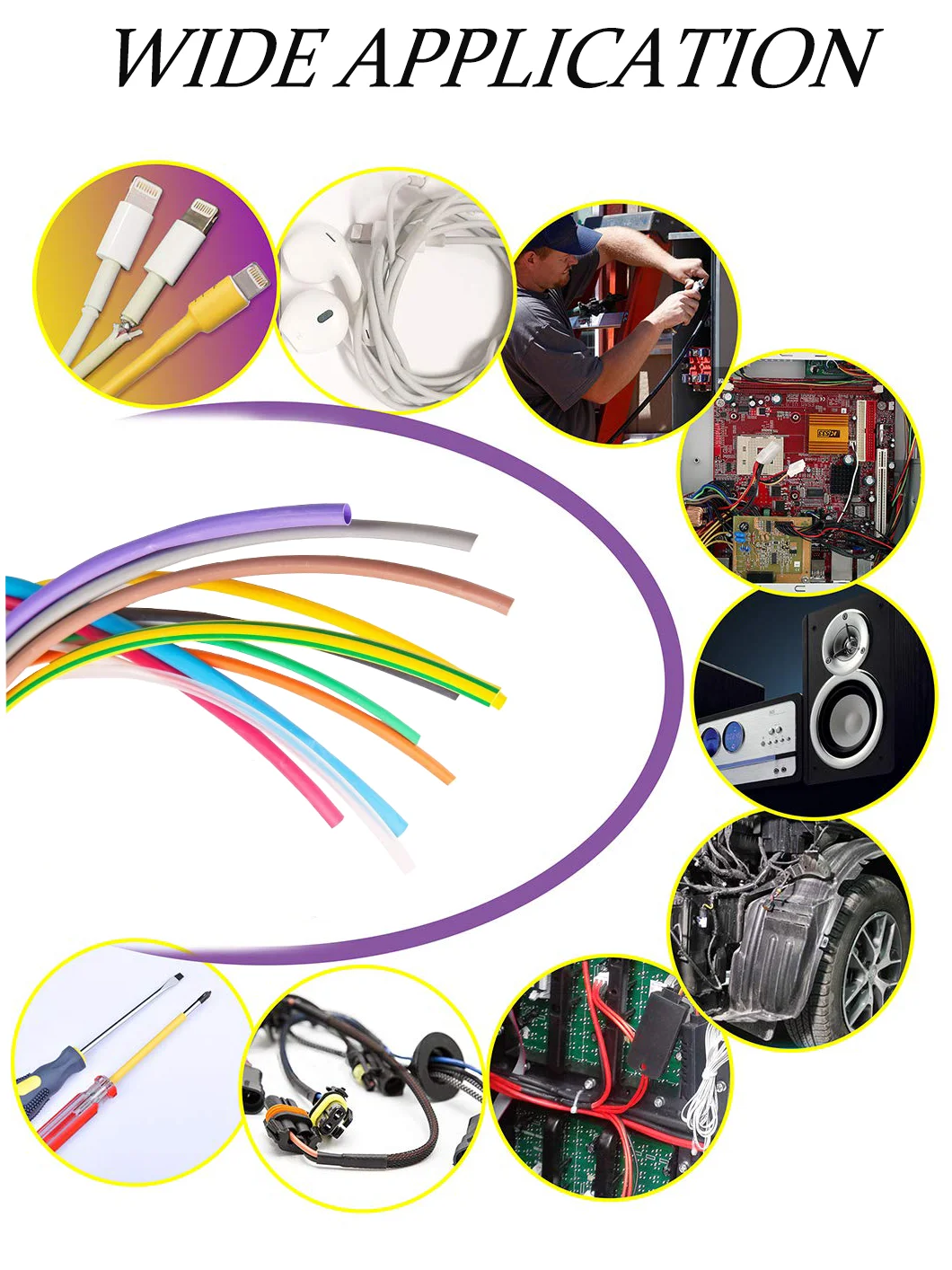 DEEM 200 PCS heat shrink tube box/heat shrinkable tubing shrink tube set/ heat shrink tube set