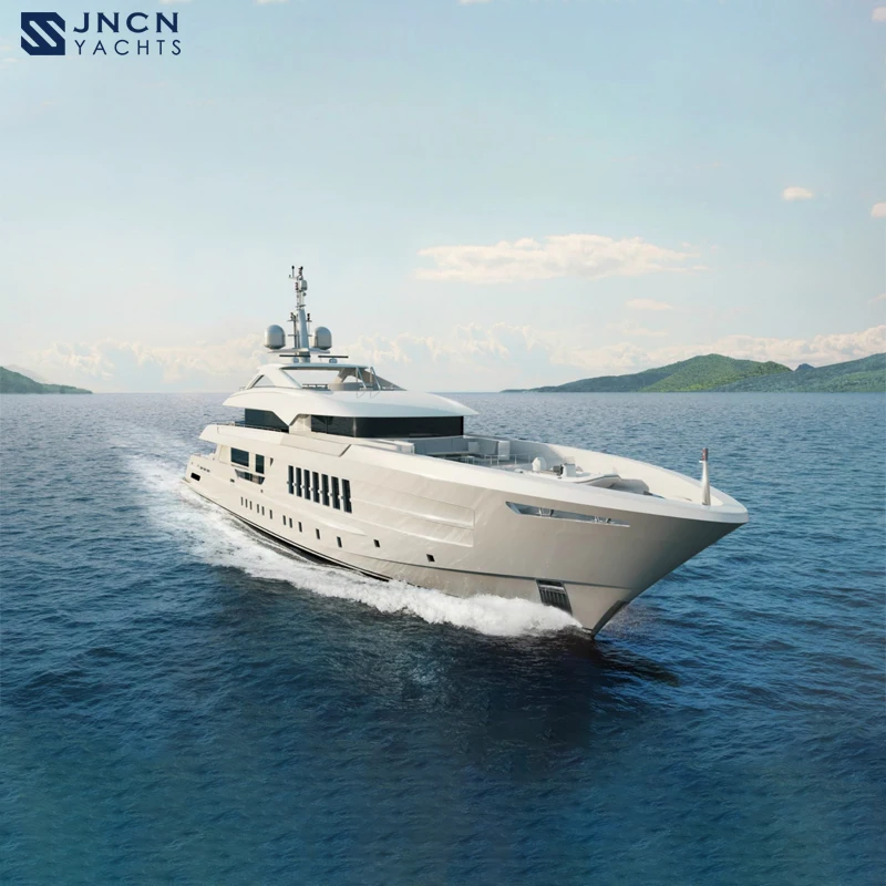 
JNCN 180ft China Shipbuilding Fiberglass Hull Material Custom Motor Superyacht Luxury Mega Yachts for sale 