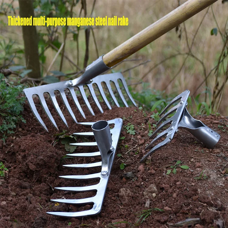 cheap garden supplies hand leaf rake lawn rake iron rakes with wood handle