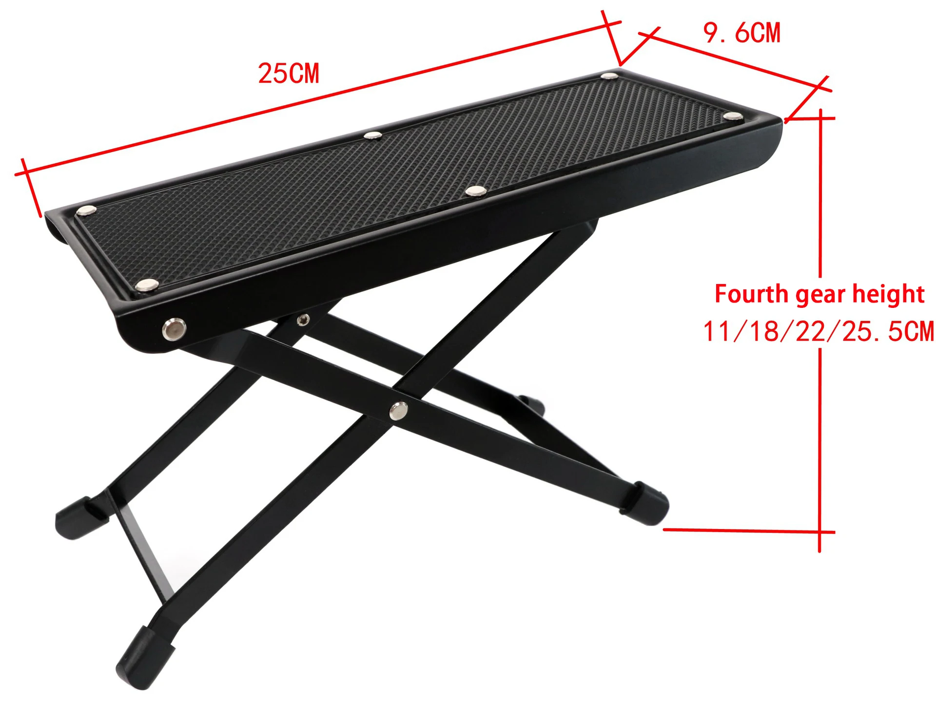 Adjustable Heights Acoustic Guitar Foot Rest Stool Stand Musical Instrument Footrest