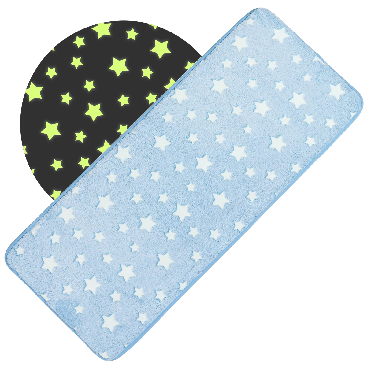 RTS  flannel printed blanket and mat sets football love star universe baby Glow in the dark bath mat blanket sets