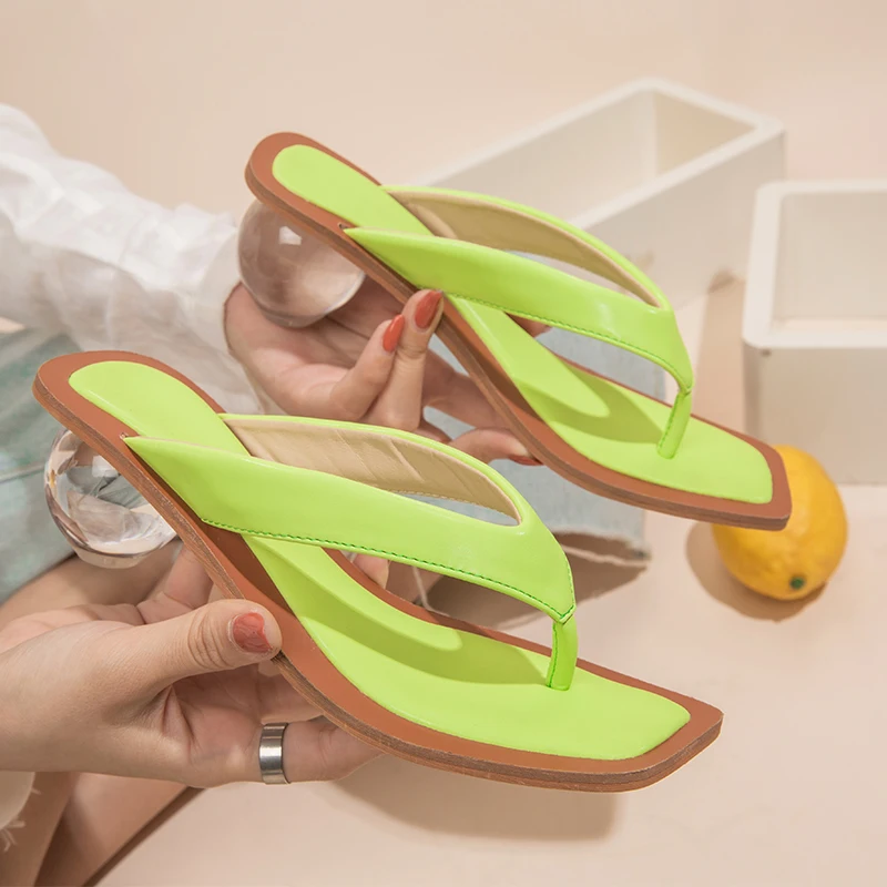 Slippers Shoes Transparent Designer Crystal Luxury 2021 Summer Women PU Rubber New Design Ladies Summer High Heel Sandals CN;GUA