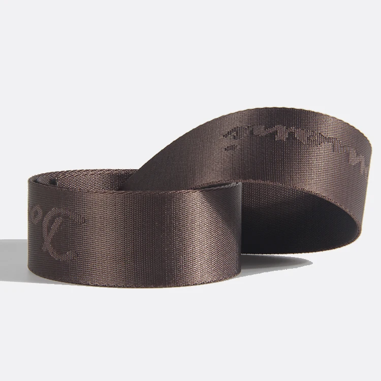 Custom colorful webbing/tpu coated nylon webbing with woven logo