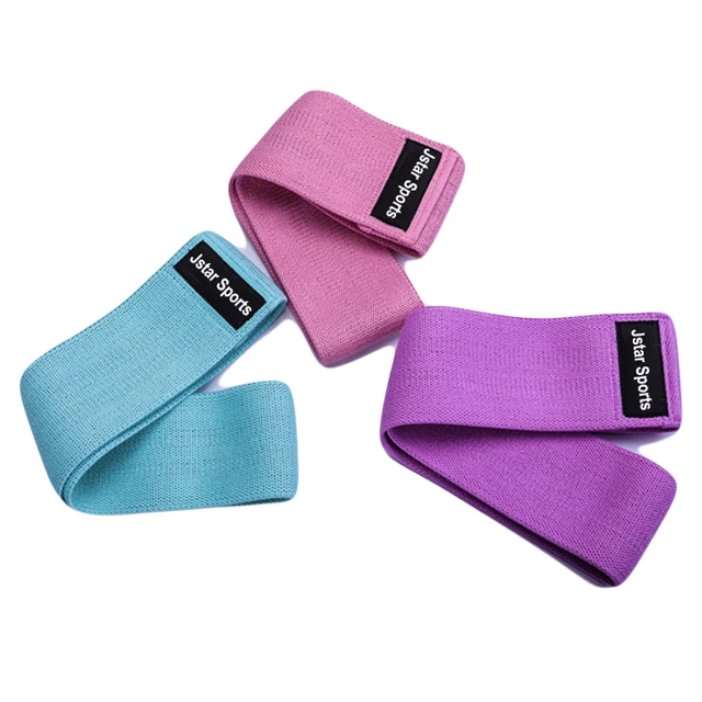 Fitness workout customized woven fabric elastic resistance bands