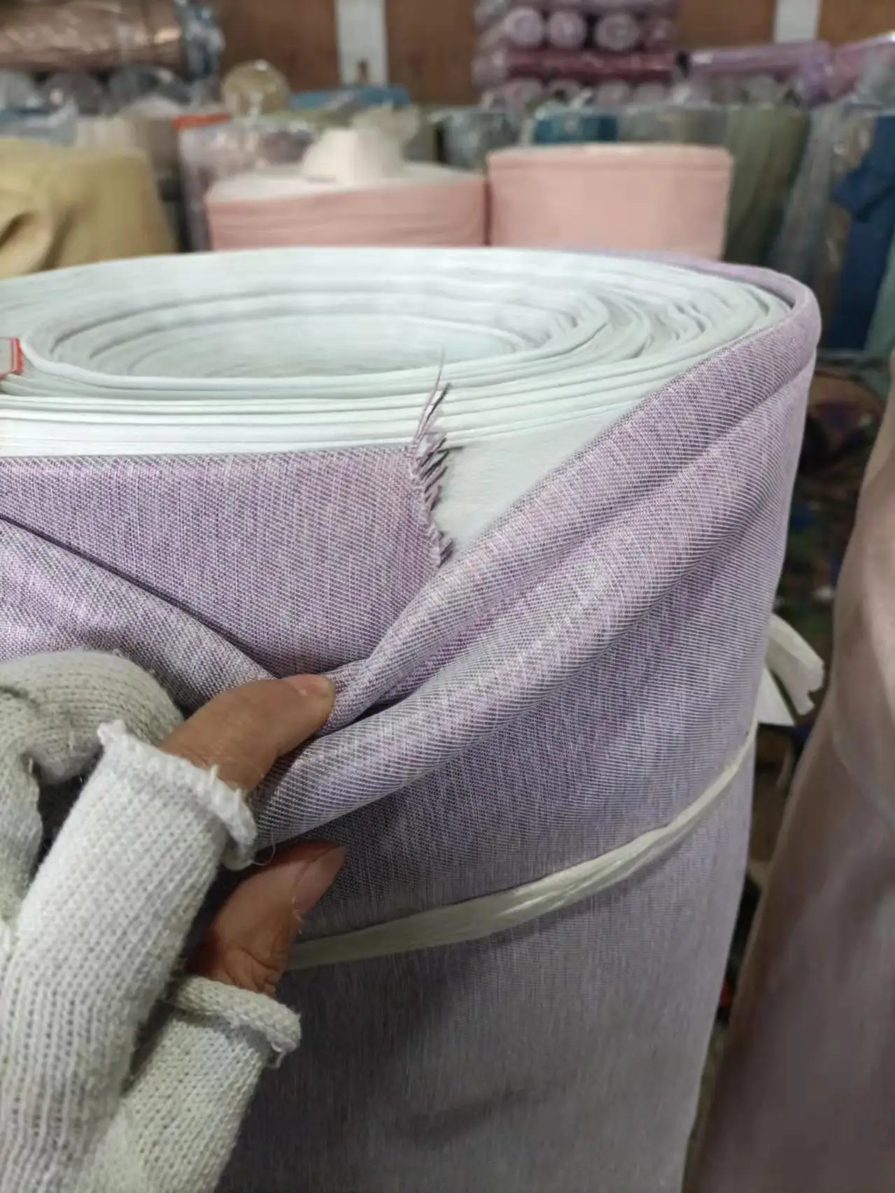 Best-selling black-out plain 100% cotton fabric stock lot fabric for curtain home textile from Shaoxing