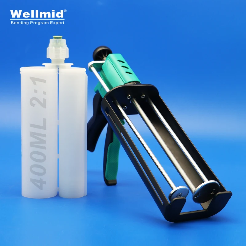 400ml 2:1 AB Power Glue Dispensing Gun 2K Portable Double tube Mixing Dispenser 3M Araldite Cartridge Adhesive Metal Glule Gun